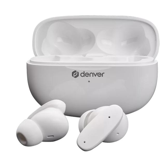 Denver - TWE-49ENC auricular y casco Auriculares True Wireless Stereo (TWS) Dentro de oído Llamadas/Música Bluetooth Blanco