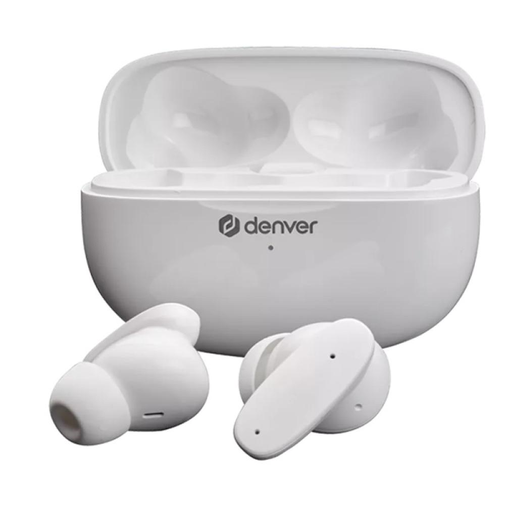 Denver - TWE-49ENC auricular y casco Auriculares True Wireless Stereo (TWS) Dentro de oído Llamadas/Música Bluetooth Blanco