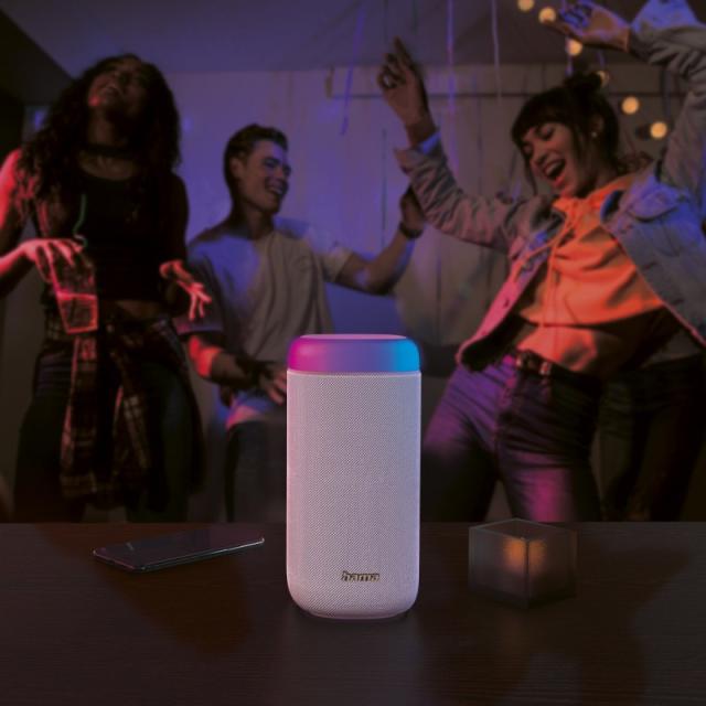 Hama - Shine 2.0 Altavoz portátil estéreo Blanco 30 W
