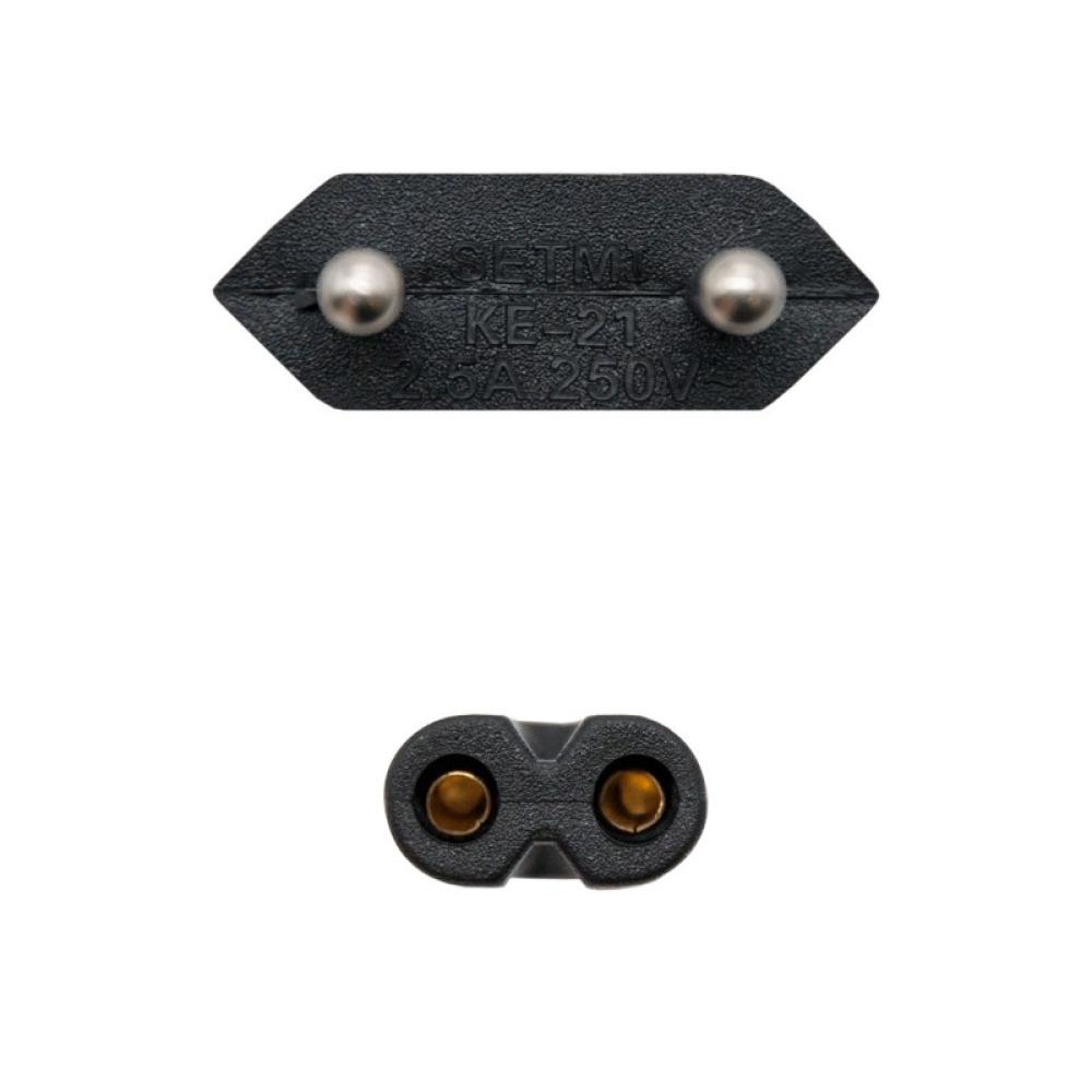 Nanocable - 10.22.0402 cable de transmisión Negro 1,5 m CEE7/16 C7 acoplador