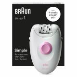 Braun - Silk-épil 1 1-000 20 pinzas Rosa, Blanco