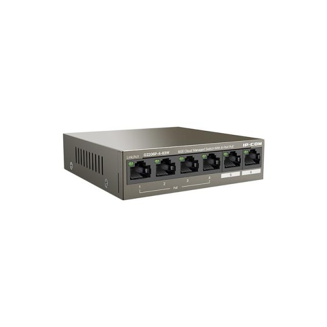 IP-COM Networks - G2206P-4-63W switch Gestionado Gigabit Ethernet (10/100/1000) Energía sobre Ethernet (PoE)
