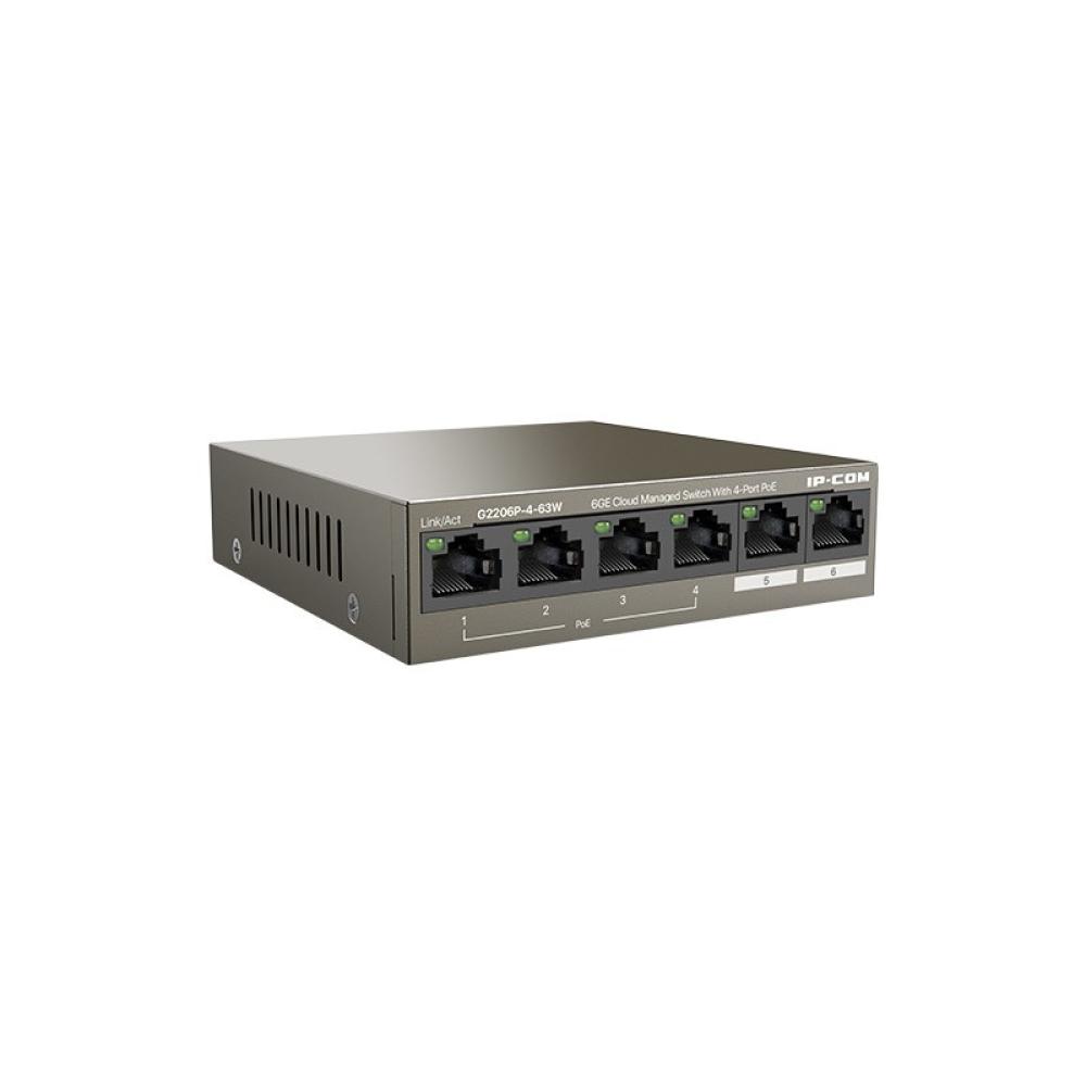 IP-COM Networks - G2206P-4-63W switch Gestionado Gigabit Ethernet (10/100/1000) Energía sobre Ethernet (PoE)
