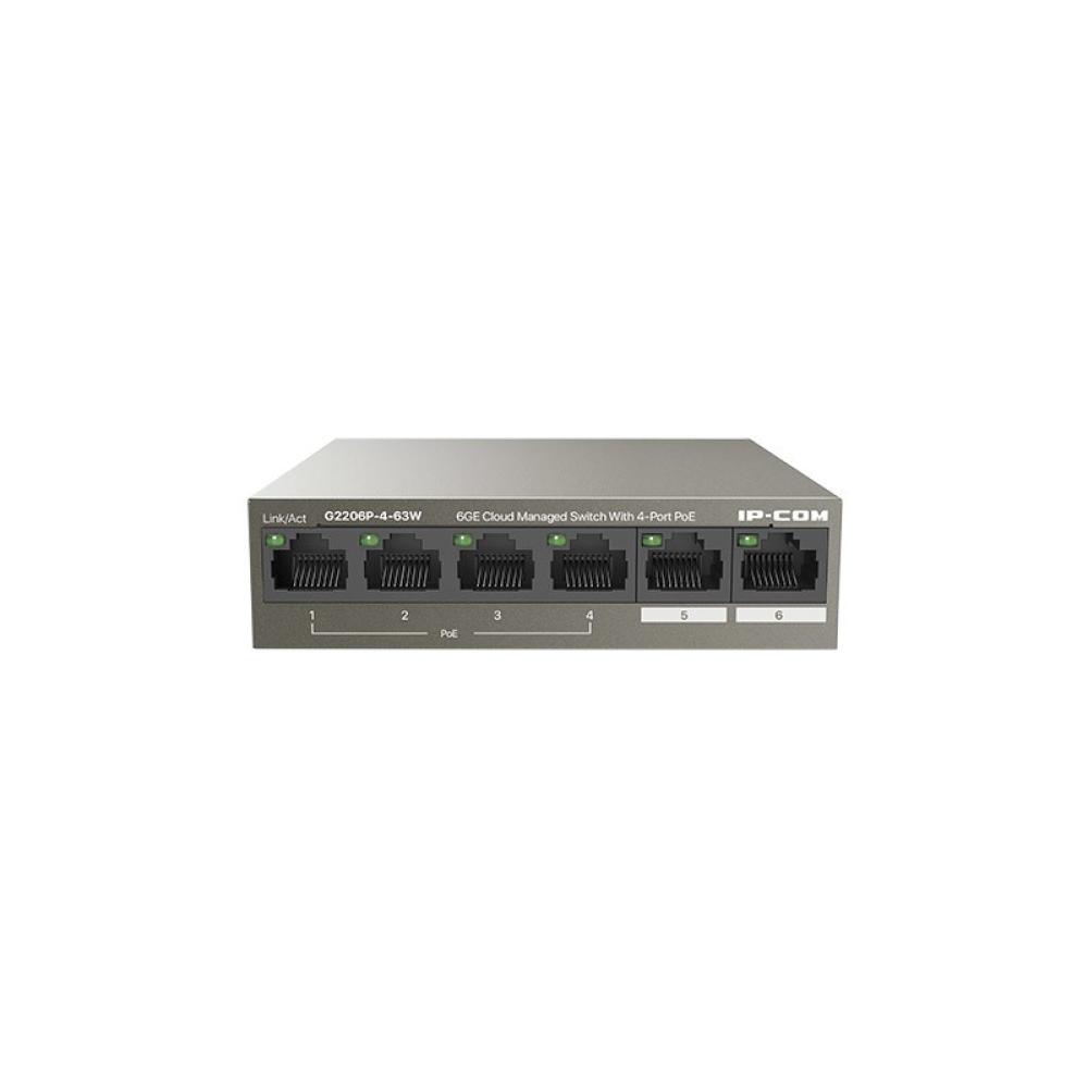 IP-COM Networks - G2206P-4-63W switch Gestionado Gigabit Ethernet (10/100/1000) Energía sobre Ethernet (PoE)