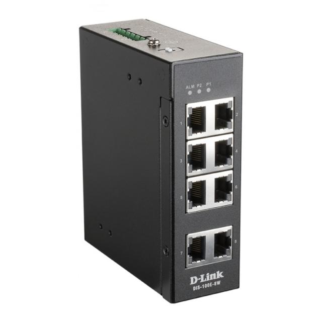 D-Link - DIS-100E-8W switch No administrado L2 Fast Ethernet (10/100) Negro