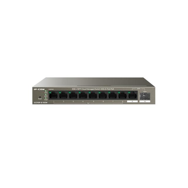 IP-COM Networks - G2210P-8-102W switch Gestionado Gigabit Ethernet (10/100/1000) Energía sobre Ethernet (PoE)