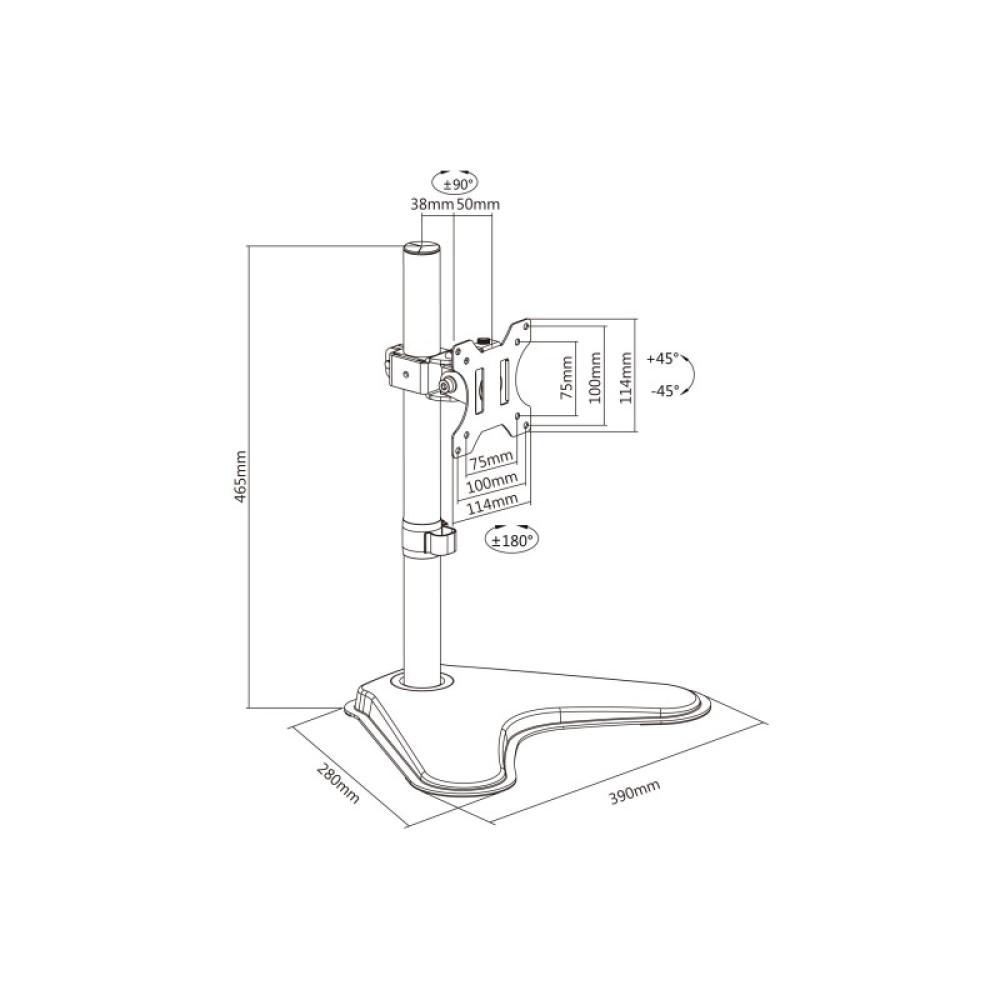Equip - Soporte articulado de sobremesa para monitor de 13"-32