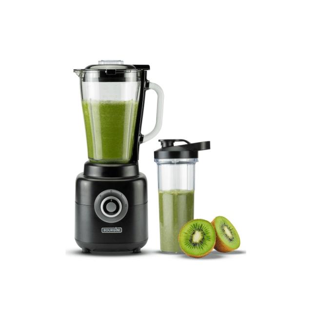 Bourgini - 21.3002.00.00 licuadora 1,75 L Batidora de vaso 1000 W Negro, Transparente