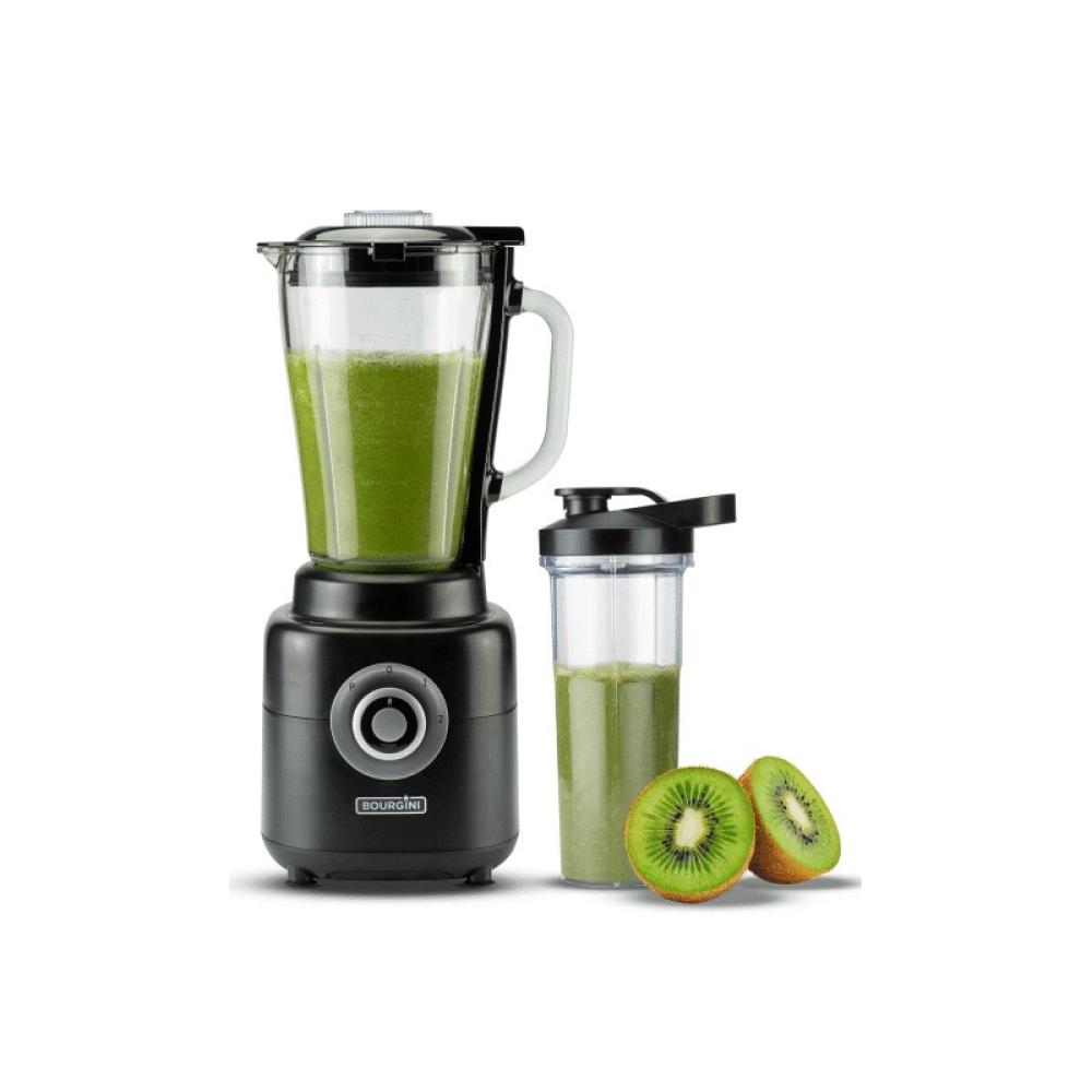 Bourgini - 21.3002.00.00 licuadora 1,75 L Batidora de vaso 1000 W Negro, Transparente