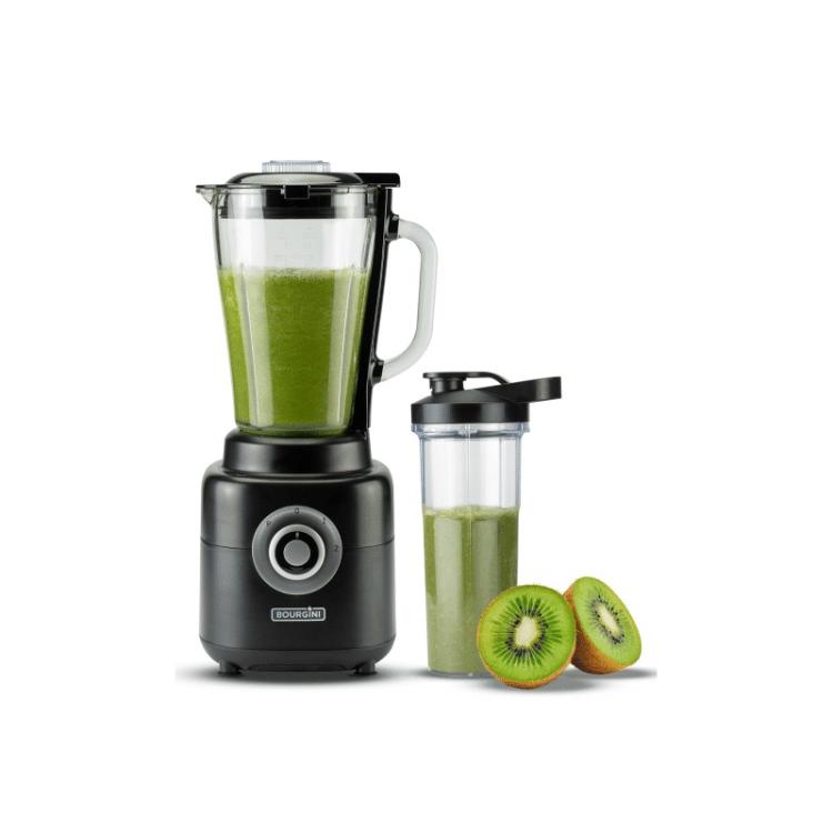 Bourgini - 21.3002.00.00 licuadora 1,75 L Batidora de vaso 1000 W Negro, Transparente