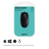 Logitech - B110 Silent ratón Oficina Ambidextro USB tipo A Óptico 1000 DPI
