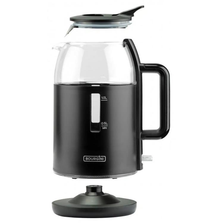 Bourgini - 23.6010.00.00 tetera eléctrica 1,5 L Negro