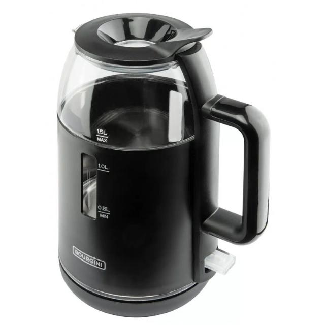 Bourgini - 23.6010.00.00 tetera eléctrica 1,5 L Negro