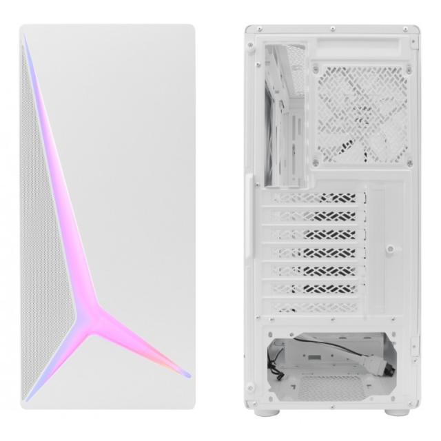 CoolBox - GAMING CAJA ATX GA450 STARLIGHT WHITE ARGB USB-C 3.2 GEN1 SIN FTE + 1 VENTILADOR