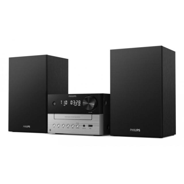 Philips - TAM3205M2 sistema de audio para el hogar Microcadena de música para uso doméstico 20 W Negro, Plata