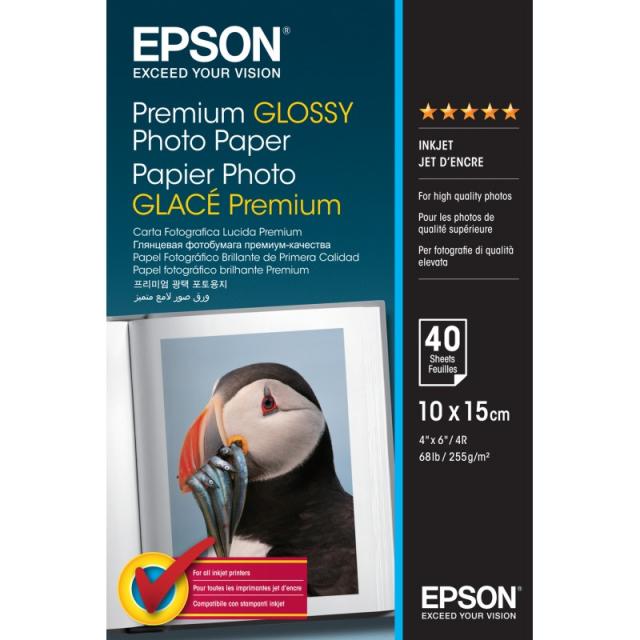 Epson - Premium Glossy Photo Paper - 10x15cm - 40 Hojas