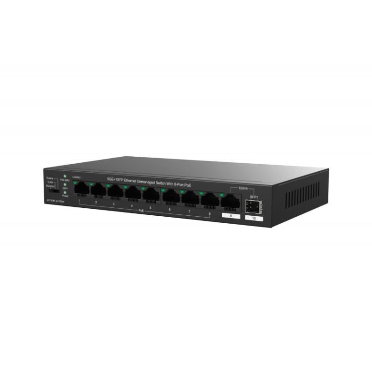 IP-COM Networks - G1110PF-8-120W switch No administrado Gigabit Ethernet (10/100/1000) Energía sobre Ethernet (PoE) Negro
