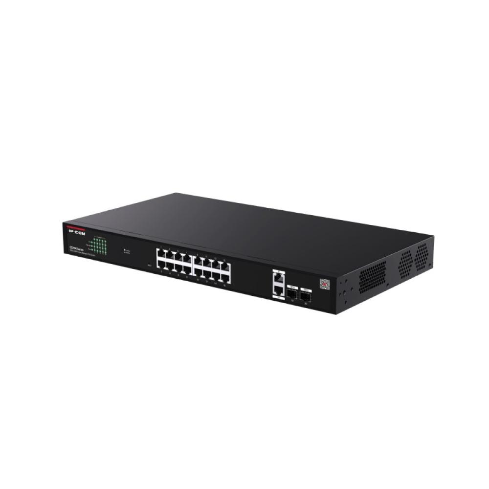 IP-COM Networks - G2220P-16-250W switch Gestionado Gigabit Ethernet (10/100/1000) Energía sobre Ethernet (PoE) Negro
