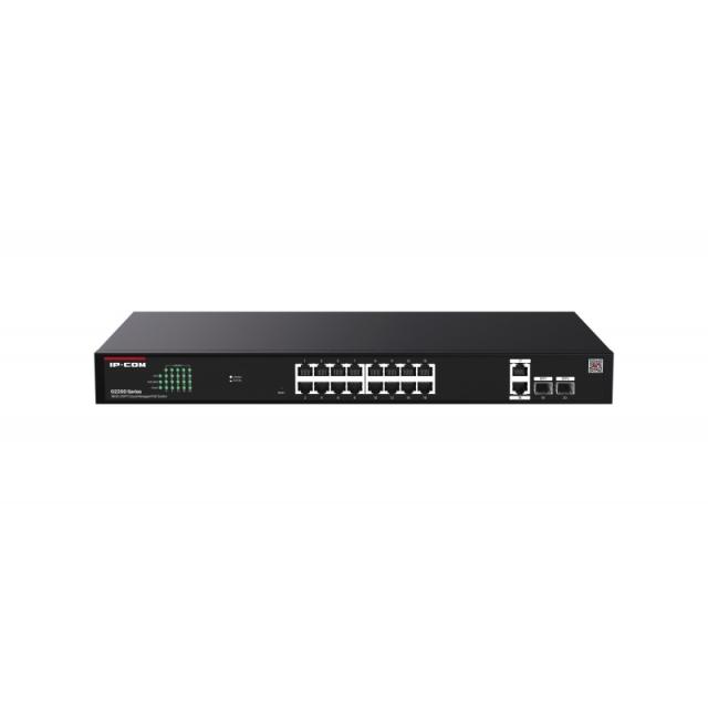 IP-COM Networks - G2220P-16-250W switch Gestionado Gigabit Ethernet (10/100/1000) Energía sobre Ethernet (PoE) Negro