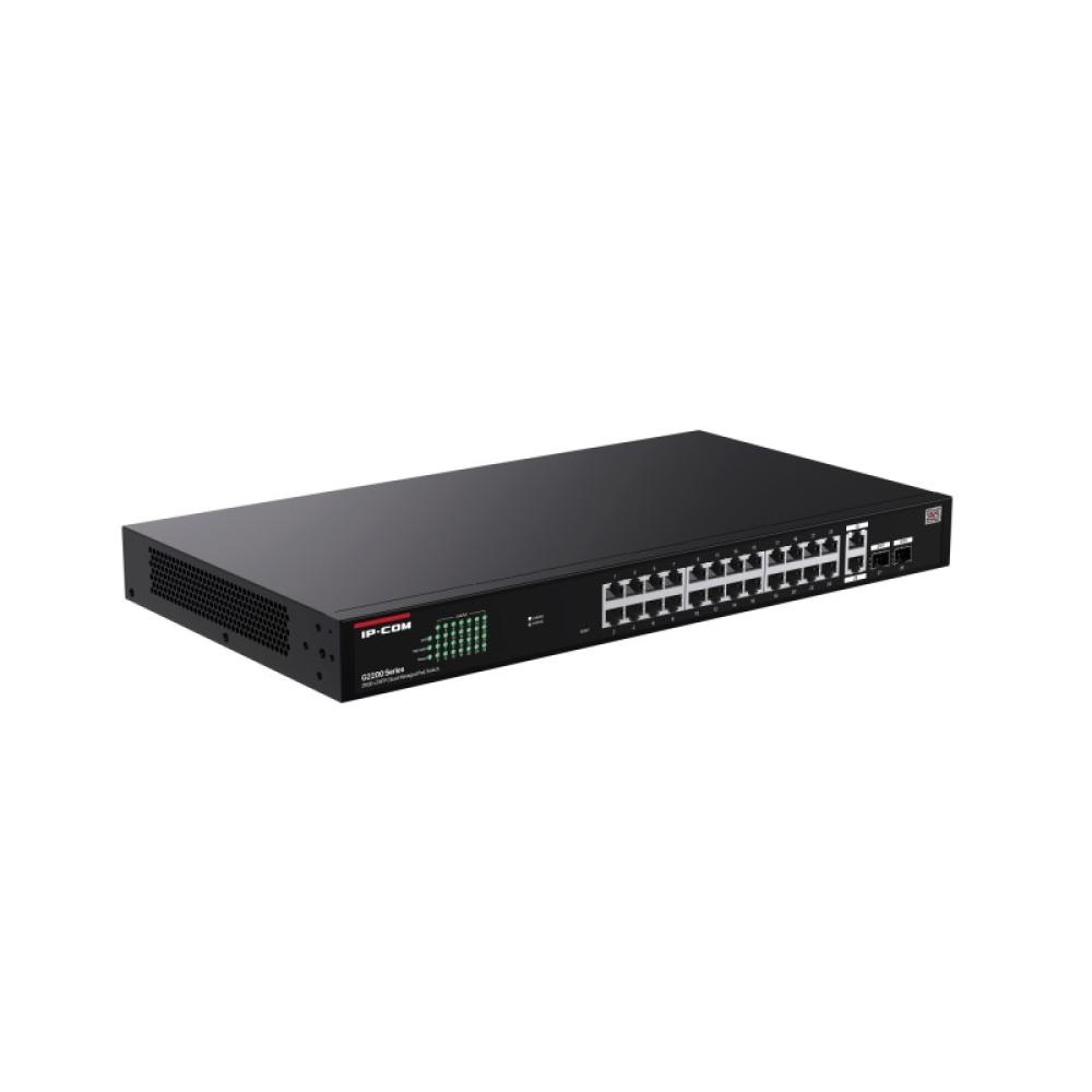 IP-COM Networks - G2228P-24-410W switch Gestionado Gigabit Ethernet (10/100/1000) Energía sobre Ethernet (PoE) Negro