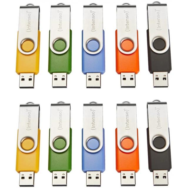 Intenso - Basic Line unidad flash USB 16 GB USB tipo A 2.0 Negro, Azul, Verde, Naranja, Amarillo