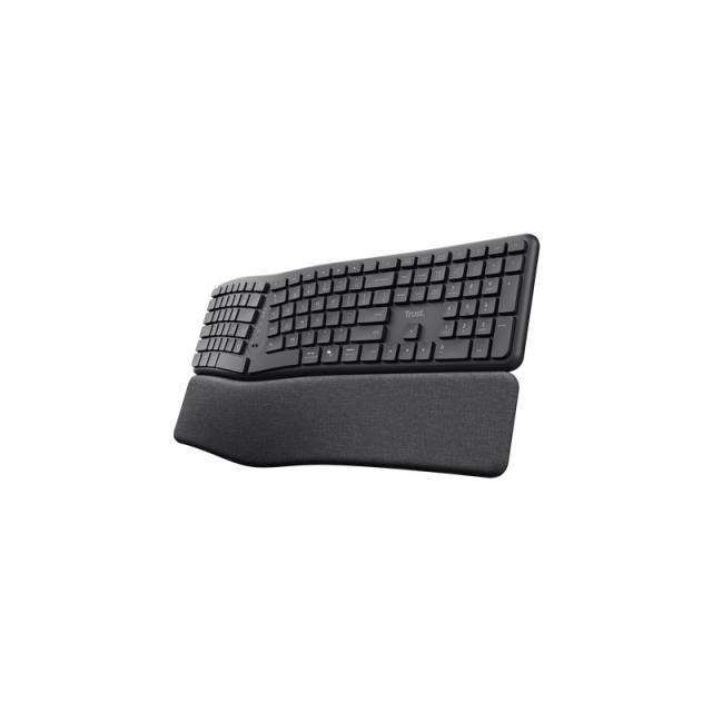 Trust - Keyra Teclado inalámbrico multidispositivo ergonómico