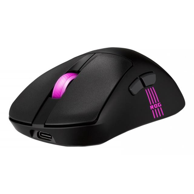 ASUS - ROG Keris II Origin BLK ratón Juego mano derecha RF Wireless + Bluetooth + USB Type-A Óptico 42000 DPI