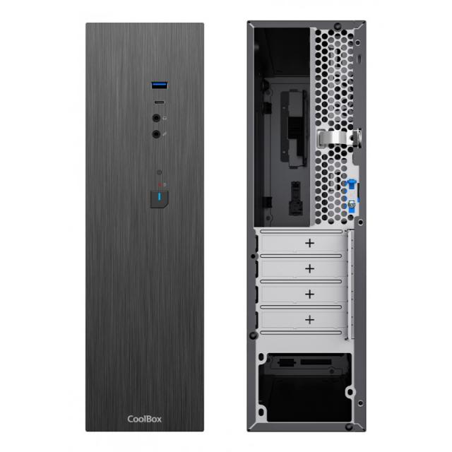 CoolBox - CAJA MATX SLIM T370 USB-C 3.2 GEN1 FTE.300TBZ 300W 80+BRONZE