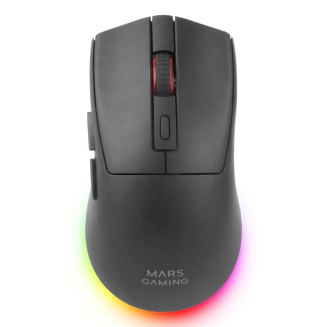 Mars Gaming - MM-T3 ratón Juego mano derecha RF Wireless + Bluetooth + USB Type-C Óptico 14400 DPI