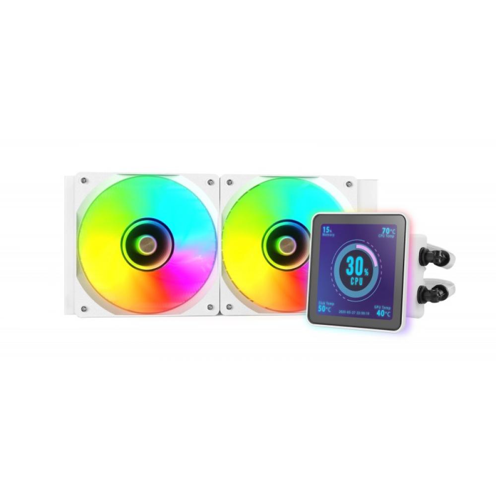 Mars Gaming - ML-VISIONPRO240W Procesador Sistema de refrigeración líquida todo en uno 12 cm Blanco 1 pieza(s)