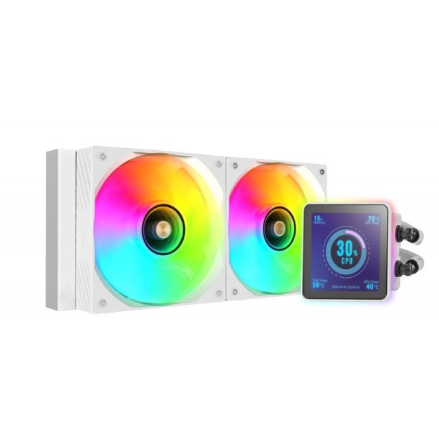 Mars Gaming - ML-VISIONPRO240W Procesador Sistema de refrigeración líquida todo en uno 12 cm Blanco 1 pieza(s)
