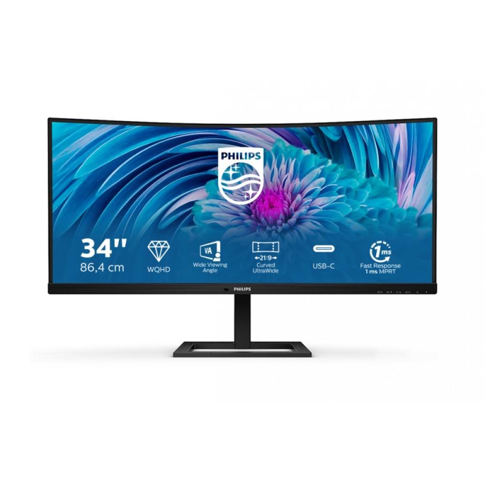 Philips - E Line 346E2CUAE/00 pantalla para PC 86,4 cm (34") 3440 x 1440 Pixeles Wide Quad HD+ LCD Negro