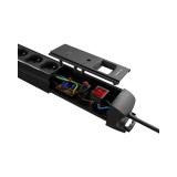 Lanberg - SP1-05F-0150-BK base múltiple 1,5 m 5 salidas AC Interior Negro