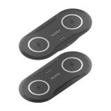 AISENS - Cargador Inalambrico USB-C 15W 2 en 1 Para Movil Auriculares, Negro