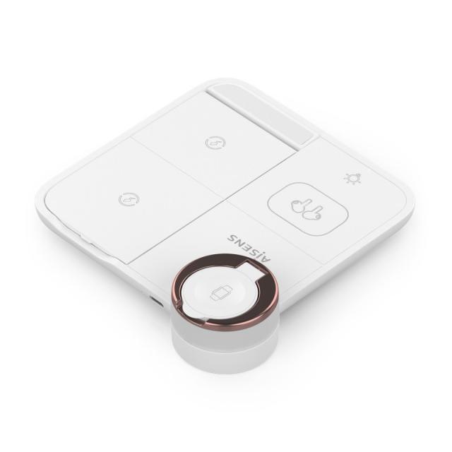 AISENS - Cargador Inalambrico USB-C 4 en 1 De 15W Para Movil, Apple Watch, Auriculares Con Estuche De Carga, - ASCH-15W4WC061-W