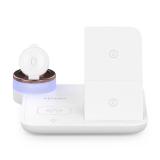 AISENS - Cargador Inalambrico USB-C 4 en 1 De 15W Para Movil, Apple Watch, Auriculares Con Estuche De Carga, - ASCH-15W4WC061-W