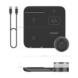 AISENS - Cargador Inalambrico USB-C 4 en 1 De 15W Para Movil, Apple Watch, Auriculares Con Estuche De Carga, - ASCH-15W4WC062-BK