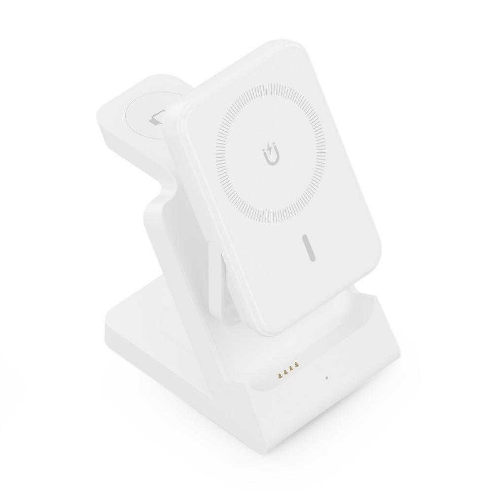 AISENS - Cargador Inalambrico USB-C 4 en 1 De 15W Para Movil, Apple Watch, Auriculares Con Estuche De Carga, - ASCH-15W4WC063-W