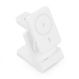 AISENS - Cargador Inalambrico USB-C 4 en 1 De 15W Para Movil, Apple Watch, Auriculares Con Estuche De Carga, - ASCH-15W4WC063-W