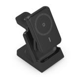 AISENS - Cargador Inalambrico USB-C 4 en 1 De 15W Para Movil, Apple Watch, Auriculares Con Estuche De Carga, - ASCH-15W4WC064-BK