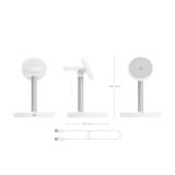 AISENS - Cargador Inalambrico USB-C 3 en 1 De 15W Para Movil, Apple Watch, Auriculares Con Estuche De Carga, Blanco