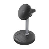 AISENS - Cargador Inalambrico USB-C 4 en 1 De 15W Para Movil, Apple Watch, Auriculares Con Estuche De Carga, - ASCH-15W3WC066-BK