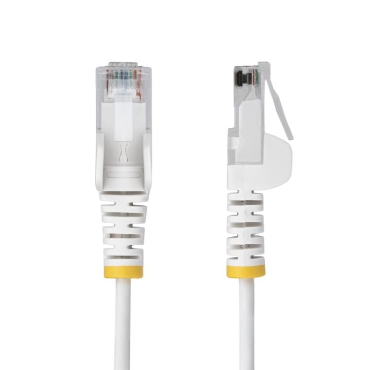StarTech.com - Cable de Red Ethernet CAT6 Delgado sin Enganches Blanco de 2m - Cable RJ45 Snagless Slim 28AWG - Alambre de Cobre