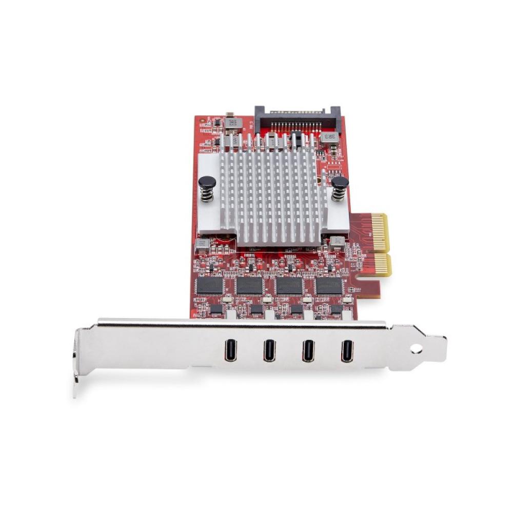 StarTech.com - Tarjeta PCIe USB-C de 4 Puertos - Hub Interno USB Tipo C - USB 3.2 10Gb - 4 Controladores Indep - P10Q4C-USB-CARD