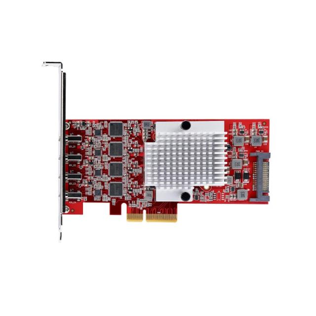 StarTech.com - Tarjeta PCIe USB-C de 4 Puertos - Hub Interno USB Tipo C - USB 3.2 10Gb - 4 Controladores Indep - P10Q4C-USB-CARD