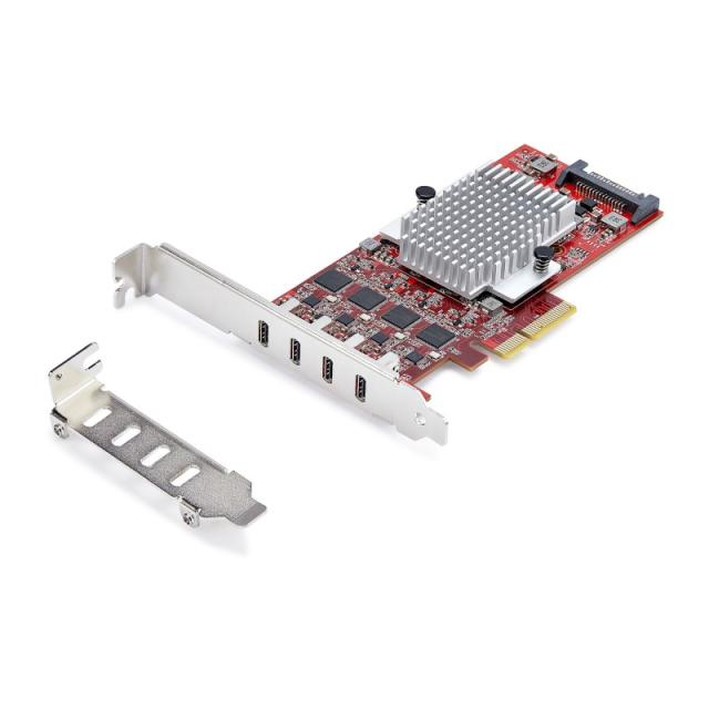 StarTech.com - Tarjeta PCIe USB-C de 4 Puertos - Hub Interno USB Tipo C - USB 3.2 10Gb - 4 Controladores Indep - P10Q4C-USB-CARD