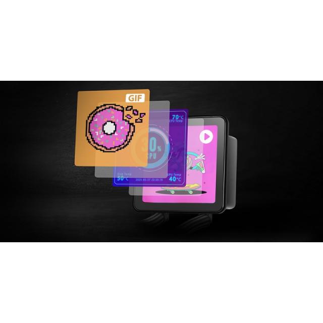 Mars Gaming - ML-VISIONPRO360 Procesador Sistema de refrigeración líquida todo en uno 12 cm Negro 1 pieza(s)