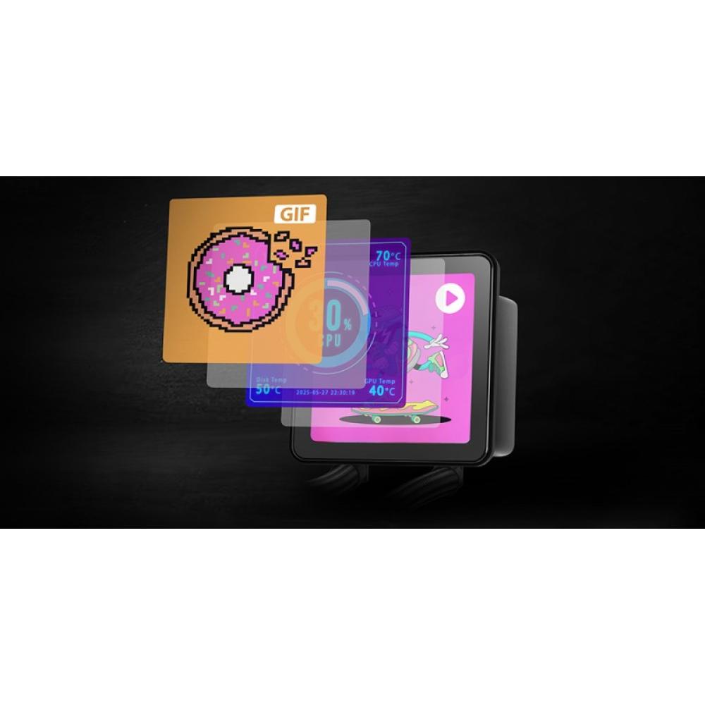 Mars Gaming - ML-VISIONPRO360 Procesador Sistema de refrigeración líquida todo en uno 12 cm Negro 1 pieza(s)