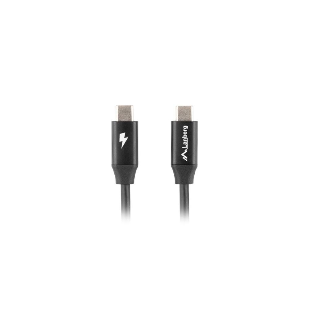 Lanberg - CA-CMCM-40CU-0005-BK cable USB USB 2.0 0,5 m USB C Negro