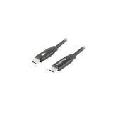 Lanberg - CA-CMCM-40CU-0005-BK cable USB USB 2.0 0,5 m USB C Negro